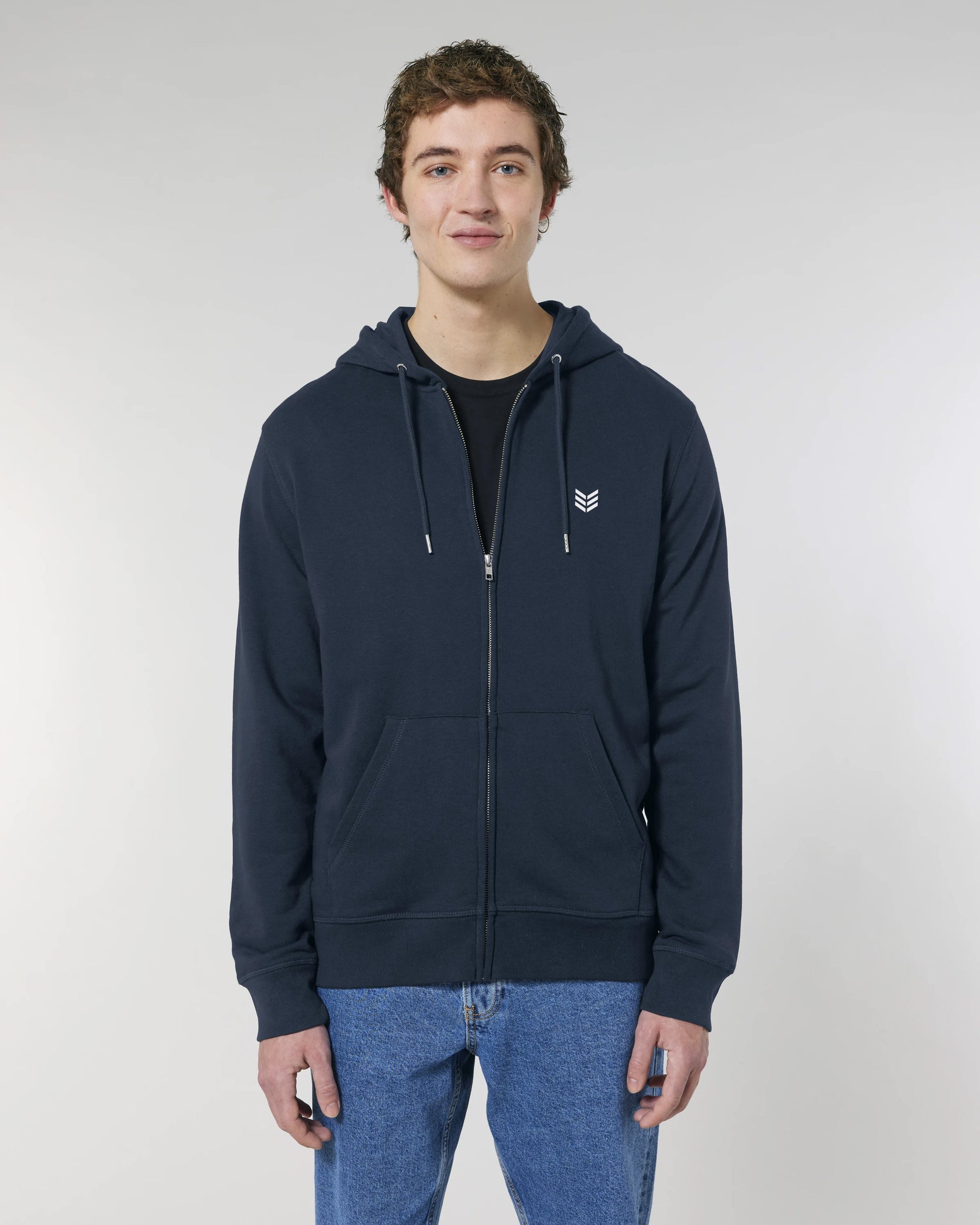 Minimal Zipper Navy